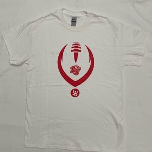 Liberty University White Gildan LU 50 Logo S/S T-Shirt Men's Size M NCAA